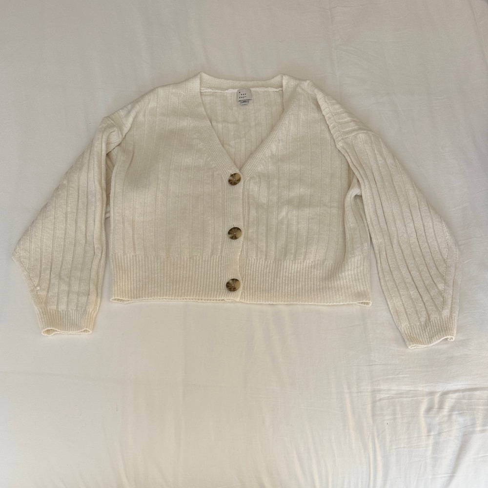 a new day Cream Button-Up Cardigan